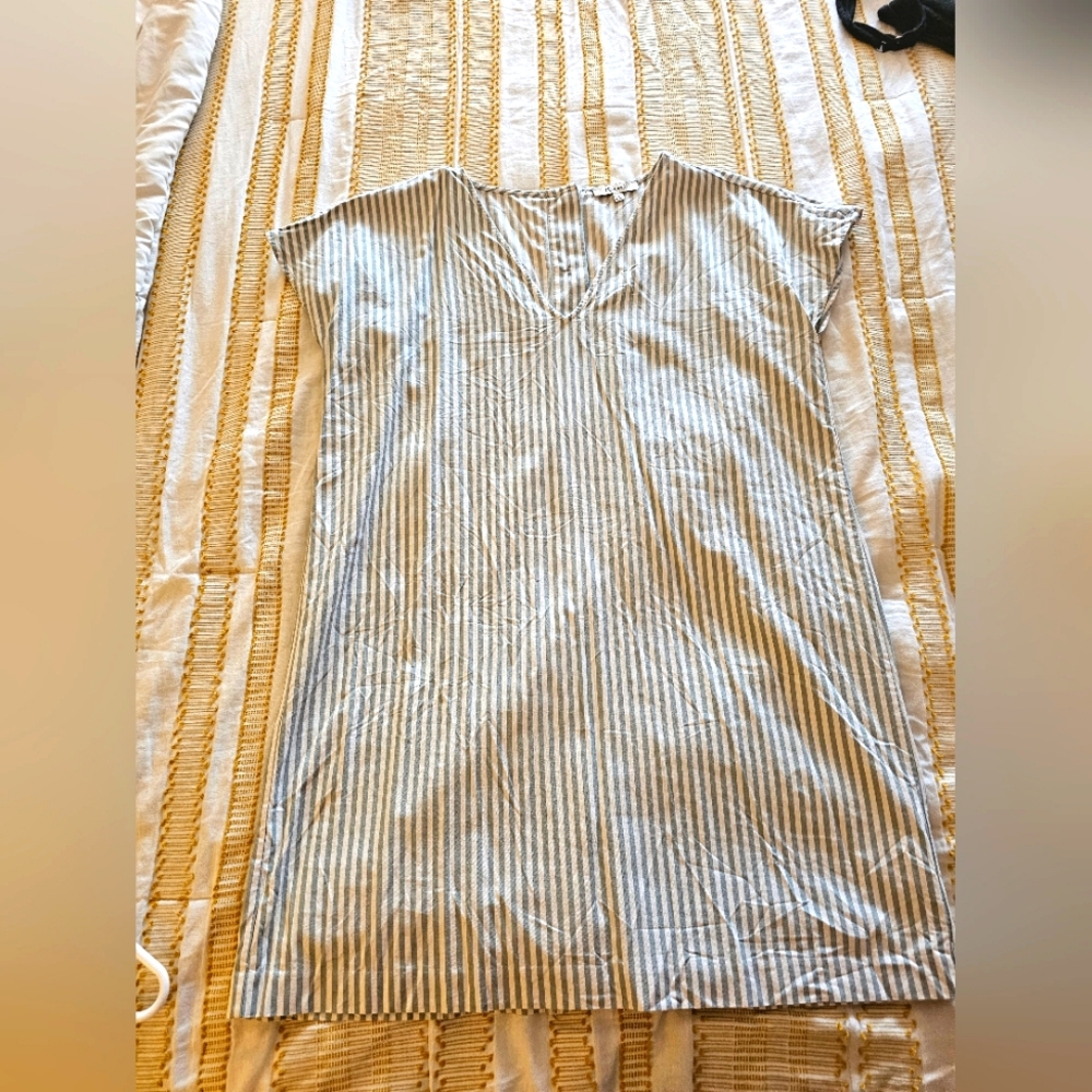Madwell Striped V Neck Casual Mini Dress Size Large